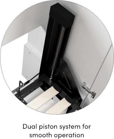 Dual piston system for smooth operation