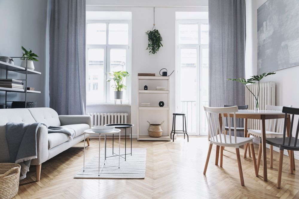 minimalist living room curtains