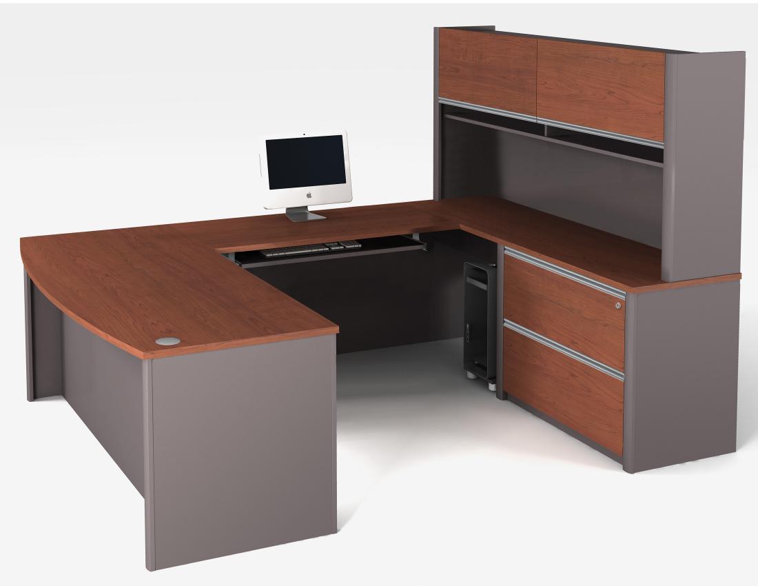 Connexion U Or L Shaped Desk With Hutch And Assembled Lateral File