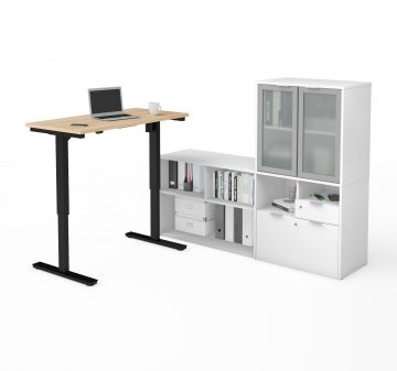 Buy KOUPA Height Adjustable Mobile Standing Desk 16×24 in,360