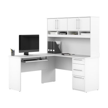 Innova 60W L-Shaped Desk with Hutch | Bestar