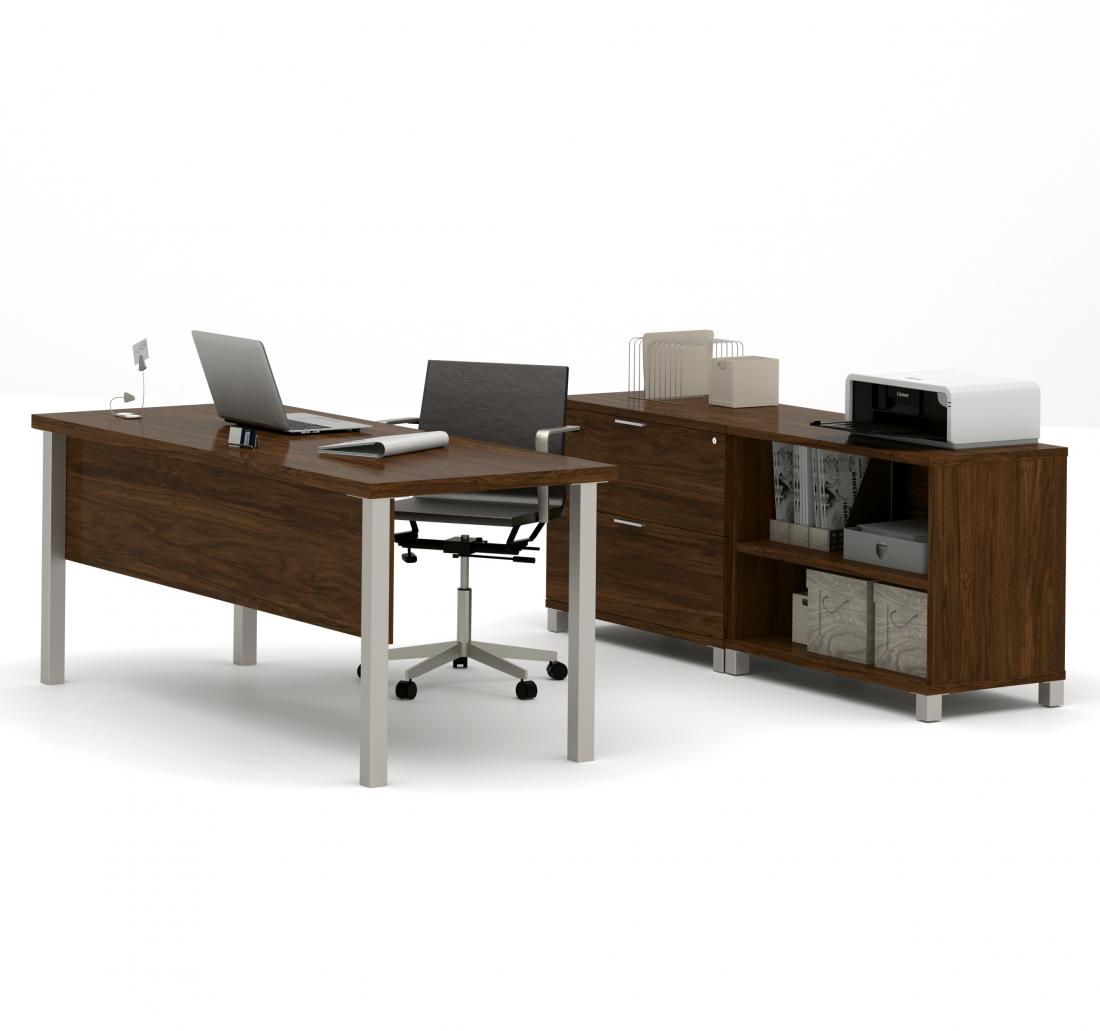 72W Table Desk with Credenza