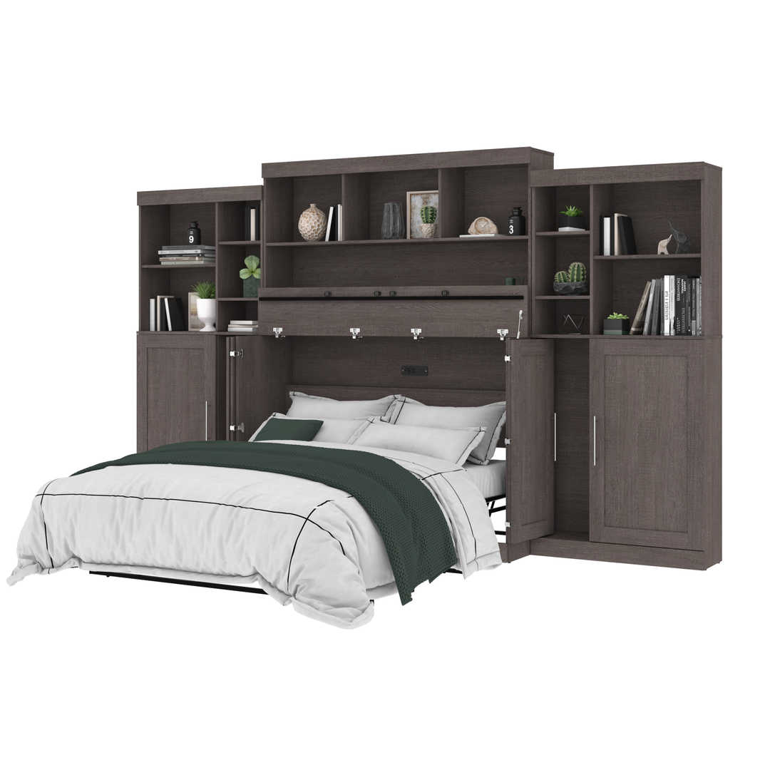Pur Queen Bed with Mattress, two 36″ Storage Units, and 3