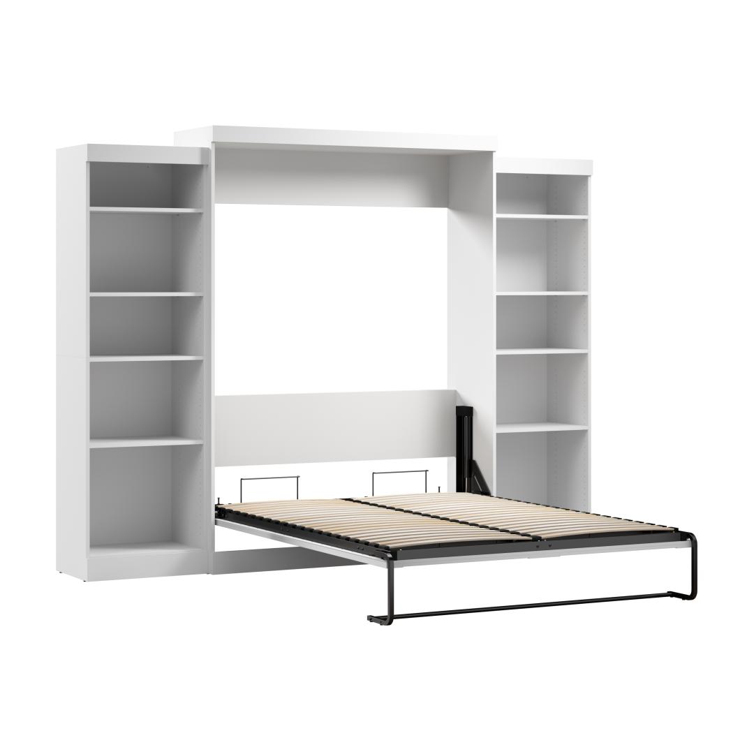 Pur Queen Murphy Bed and 2 Storage Units (115W) | Bestar