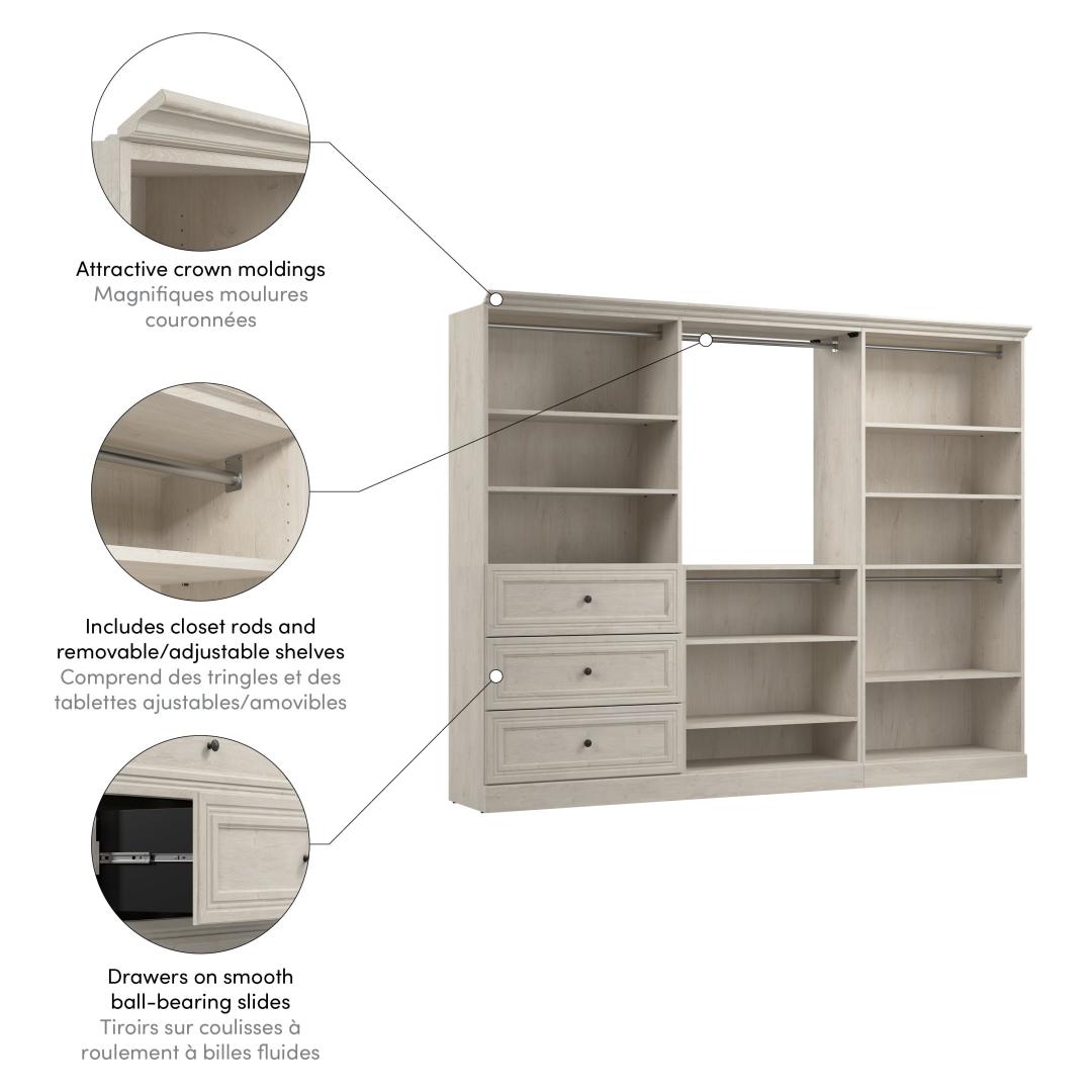 Kelly 5 Shelf / 2 Drawer Closet Organizer