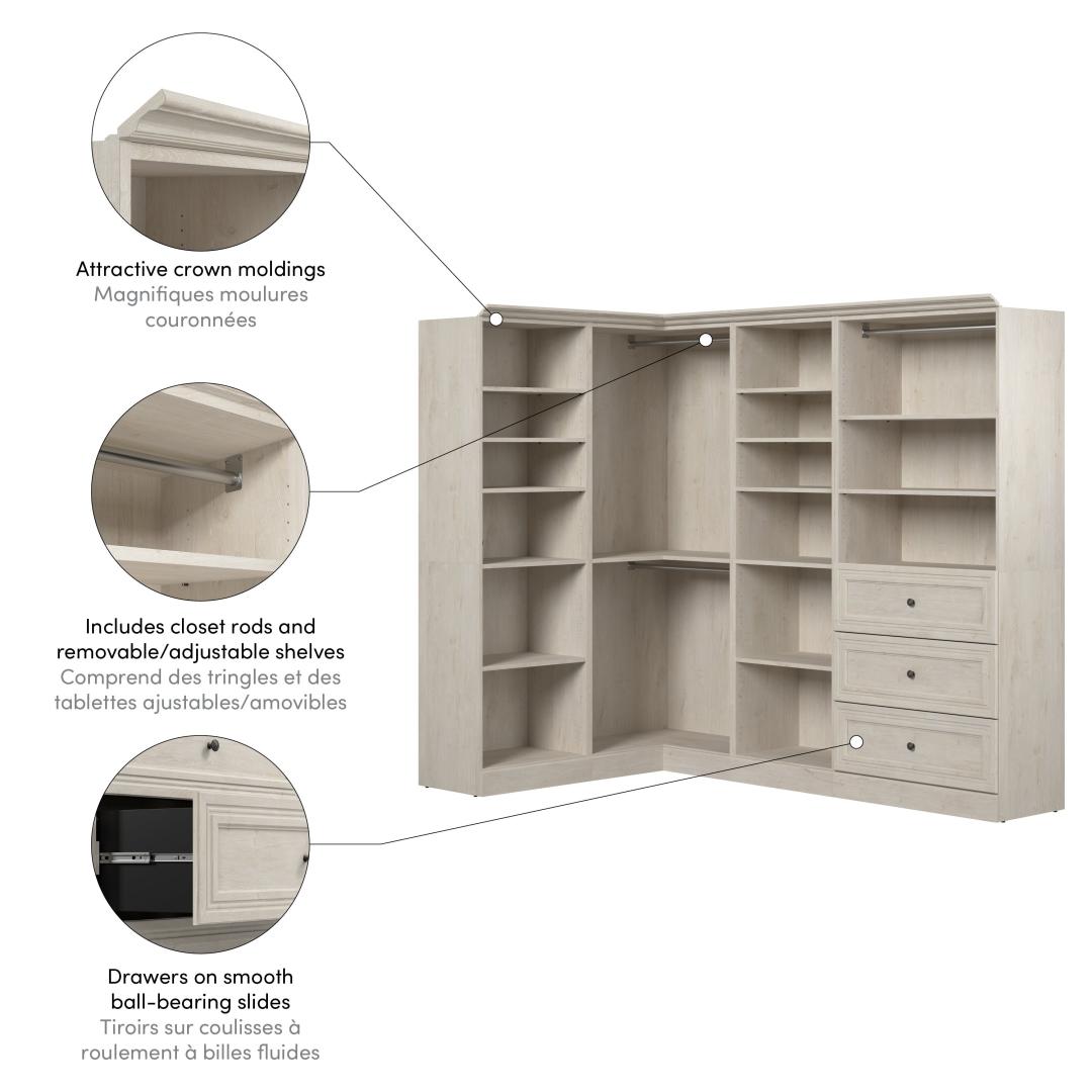Corner Closet Shelf Unit  Corner closet organizer, Closet shelf designs,  Closet shelves