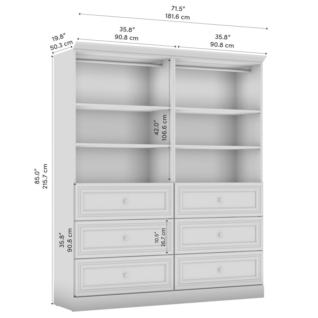 Closet Organizers & Storage Bins for Clothes - 12 Cell Drawers