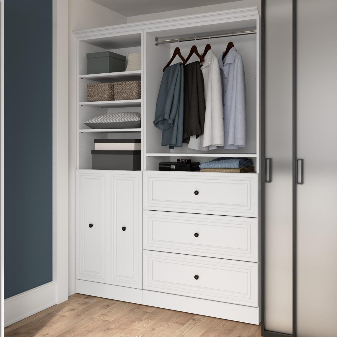 36W Closet Storage Cabinet in Bark Grey by Bestar