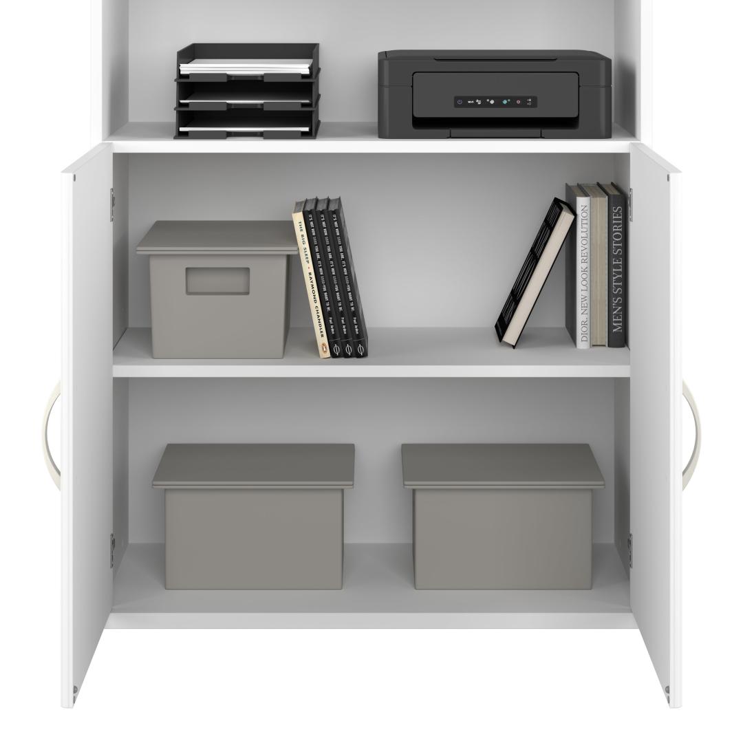 Zaniah Tall 5 Shelf Bookcase with Doors | Bestar